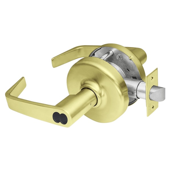 Grade 2 Entrance or Office Cylindrical Lock, Newport Lever, Corbin Russwin 6-Pin LFIC Less Core, Sat